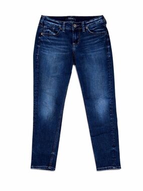 Silver Jeans Suki Skinny Crop Women’s 26x25 Dark Wash Stretch Denim